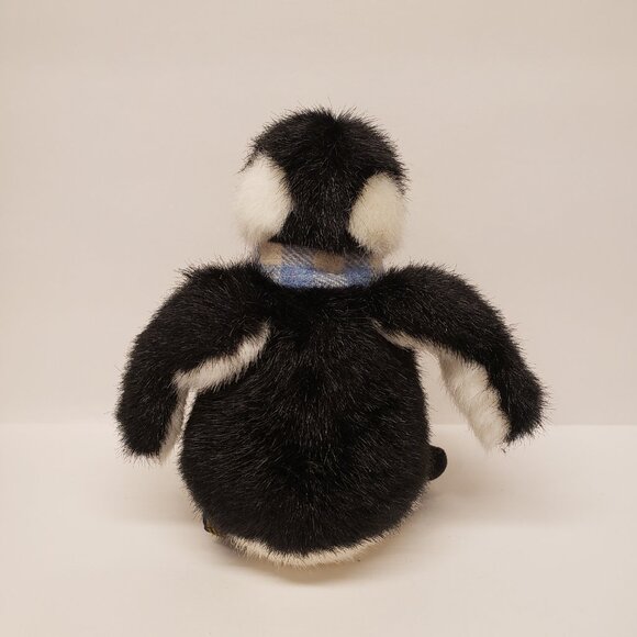 Boyds Bears Penguin Plush Sillie Waddlewalk Plaid Scarf Bean Bag Stuffed Animal - Picture 4 of 8